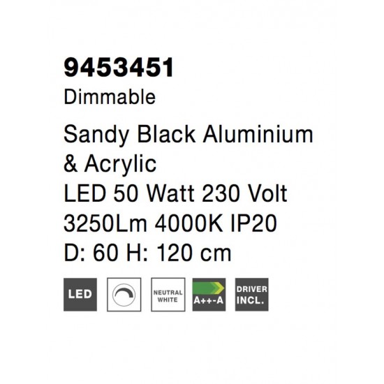 Suspensie RANDO THIN Nova Luce Modern, Led, 9453451, Grecia