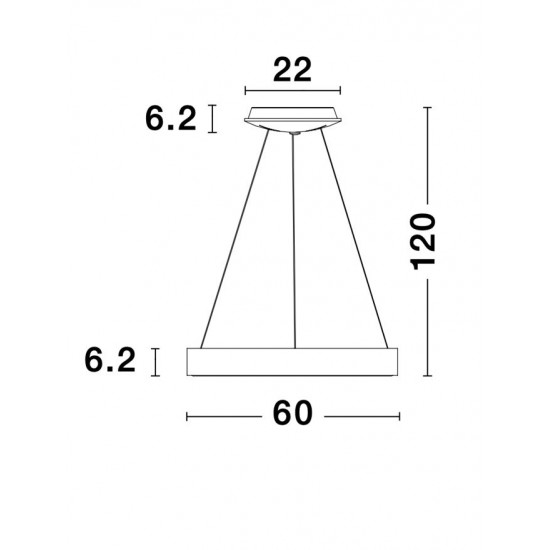 Suspensie RANDO THIN Nova Luce Modern, Led, 9453455, Grecia