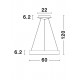 Suspensie RANDO THIN Nova Luce Modern, Led, 9453456, Grecia