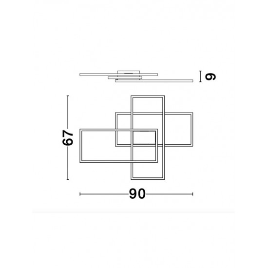 Lustra Plafon BILBAO Nova Luce Modern, Led, 9508431, Grecia