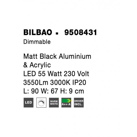 Lustra Plafon BILBAO Nova Luce Modern, Led, 9508431, Grecia