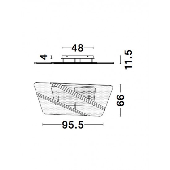Plafoniera JERTUNA Nova Luce Modern, Led, 9545296, Grecia
