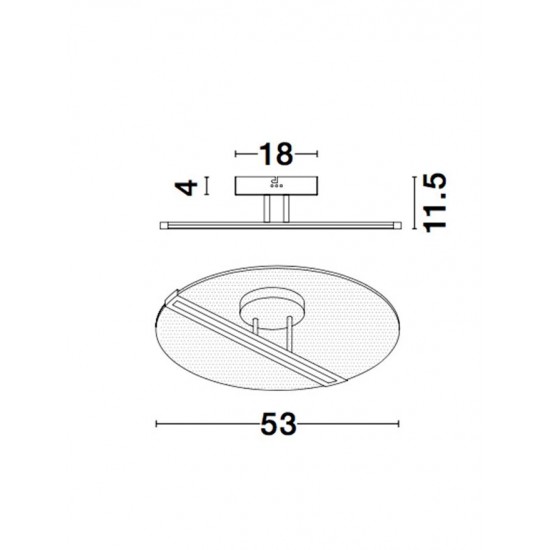 Plafoniera JERTUNA Nova Luce Modern, Led, 9545330, Grecia