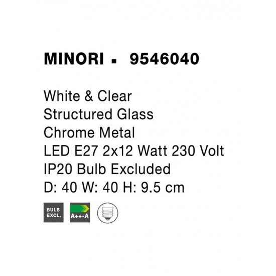 Plafoniera MINORI Nova Luce Modern, E27, 9546040, Grecia