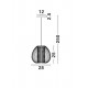 Pendul DESIRE Nova Luce Modern, E27, 9586151, Grecia