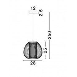 Pendul DESIRE Nova Luce Modern, E27, 9586152, Grecia