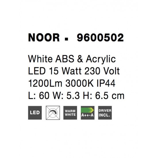 Aplica Baie NOOR Nova Luce Modern, Led, 9600502, Grecia