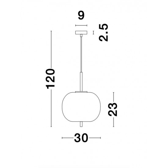 Pendul LATO Nova Luce Modern, E27, 9624061, Grecia