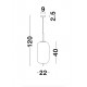 Pendul LATO Nova Luce Modern, E27, 9624062, Grecia