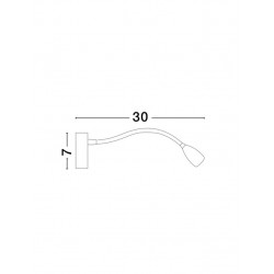 Aplica de Citit FLEX Nova Luce Modern, Led, 9701611, Grecia