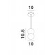 Pendul ZERO Nova Luce Modern, G9, 9704192, Grecia