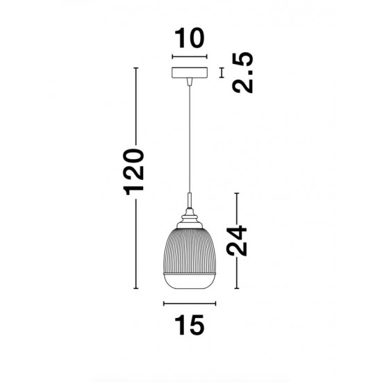 Pendul MOND Nova Luce Modern, E14, 9738210, Grecia
