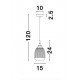 Pendul MOND Nova Luce Modern, E14, 9738210, Grecia