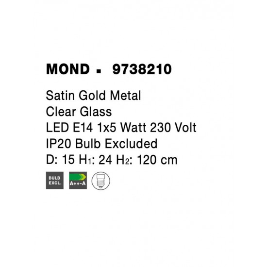 Pendul MOND Nova Luce Modern, E14, 9738210, Grecia