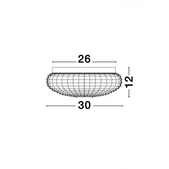 Plafoniera CLAM Nova Luce Modern, E27, 9738254, Grecia