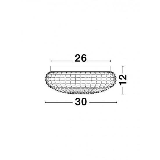 Plafoniera CLAM Nova Luce Modern, E27, 9738256, Grecia