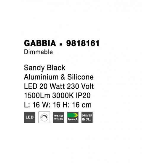 Veioza GABBIA Nova Luce Modern, Led, 9818161, Grecia