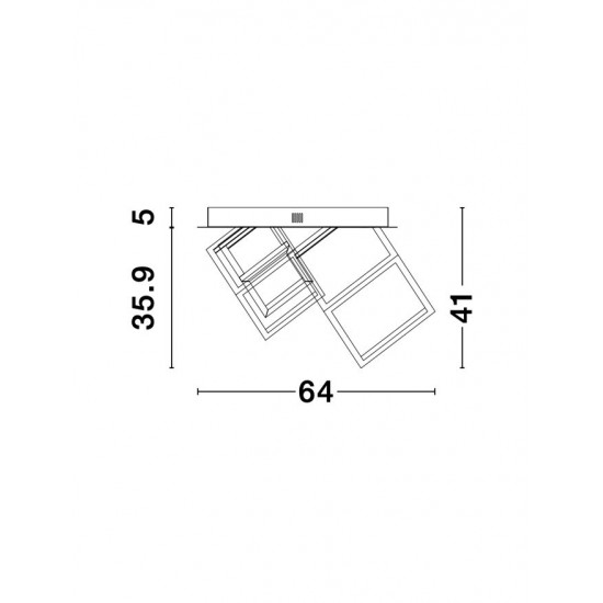 Lustra Plafon GABBIA Nova Luce Modern, Led, 9818241, Grecia