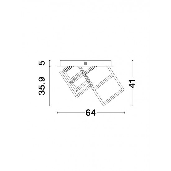 Lustra Plafon GABBIA Nova Luce Modern, Led, 9818242, Grecia