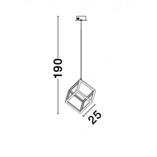 Pendul GABBIA Nova Luce Modern, Led, 9818251, Grecia