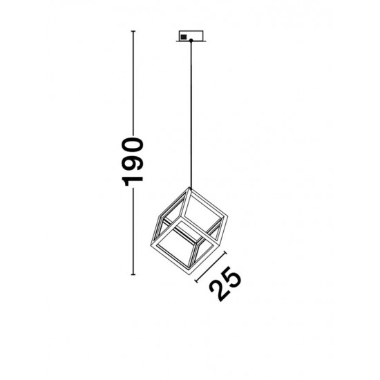 Pendul GABBIA Nova Luce Modern, Led, 9818252, Grecia