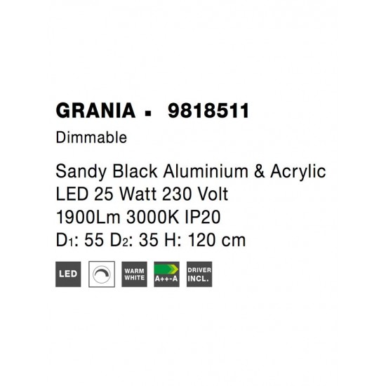 Suspensie GRANIA Nova Luce Modern, Led, 9818511, Grecia