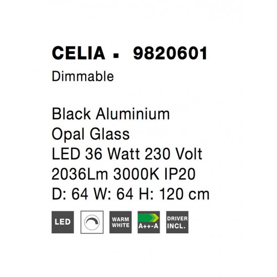 Suspensie CELIA Nova Luce Modern, Led, 9820601, Grecia