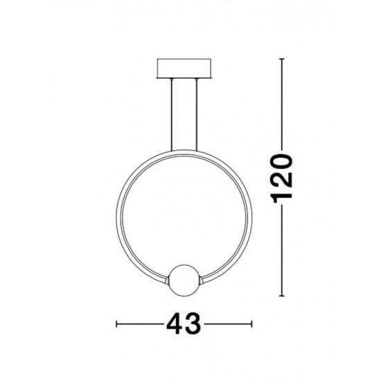 Suspensie CELIA Nova Luce Modern, Led, 9820605, Grecia