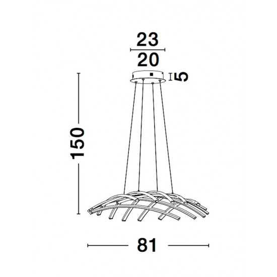 Suspensie NARVI Nova Luce Modern, Led, 9848138, Grecia