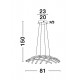 Suspensie NARVI Nova Luce Modern, Led, 9848138, Grecia