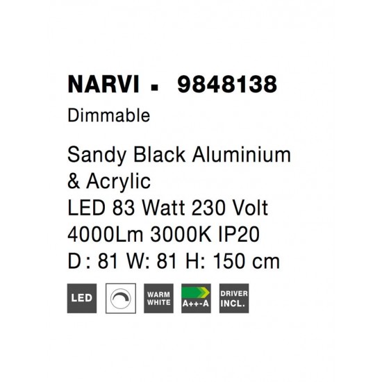 Suspensie NARVI Nova Luce Modern, Led, 9848138, Grecia