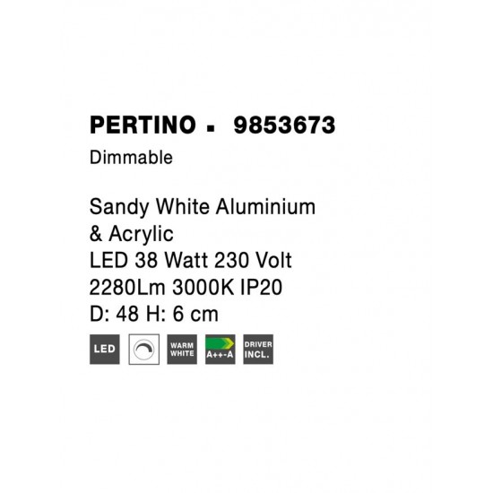 Plafoniera Tehnica PERTINO Nova Luce Modern, Led, 9853673, Grecia
