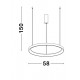 Suspensie PERTINO Nova Luce Modern, Led, 9853683, Grecia