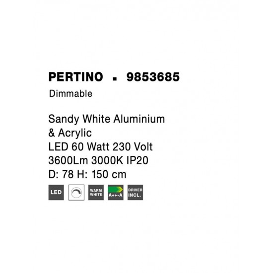 Suspensie PERTINO Nova Luce Modern, Led, 9853685, Grecia