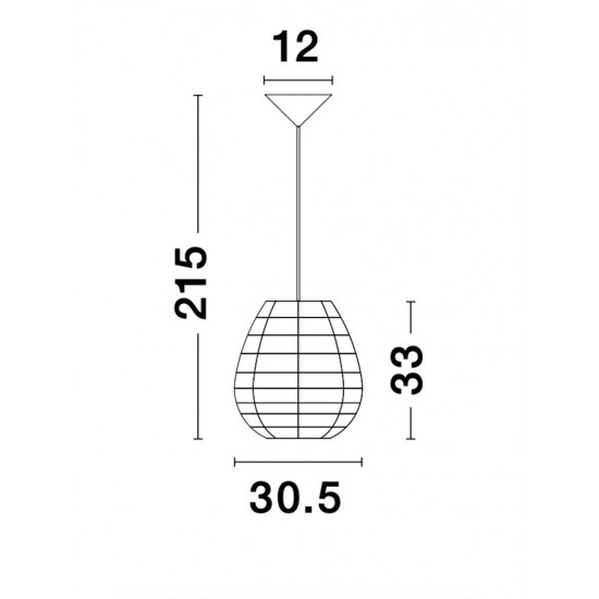 Pendul GRIFFIN Nova Luce Modern, E27, 9858713, Grecia