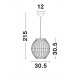 Pendul GRIFFIN Nova Luce Modern, E27, 9858720, Grecia