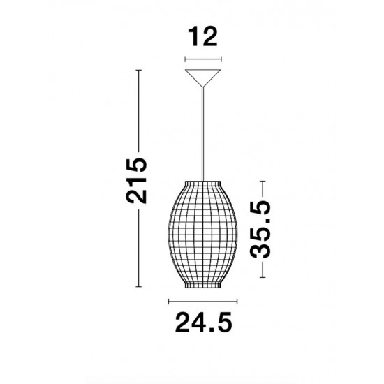 Pendul GRIFFIN Nova Luce Modern, E27, 9858748, Grecia