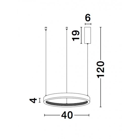 Suspensie PRESTON Nova Luce Modern, Led, 9865140, Grecia