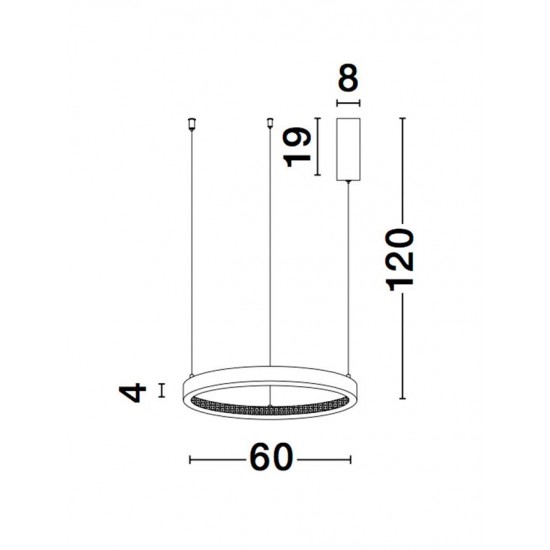 Suspensie PRESTON Nova Luce Modern, Led, 9865160, Grecia
