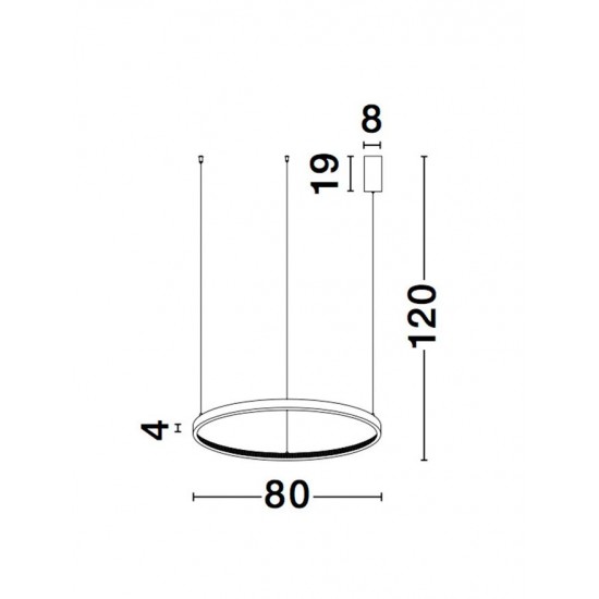 Suspensie PRESTON Nova Luce Modern, Led, 9865180, Grecia
