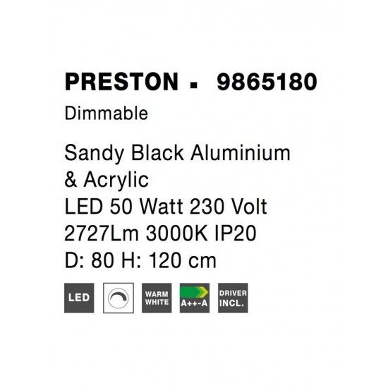 Suspensie PRESTON Nova Luce Modern, Led, 9865180, Grecia