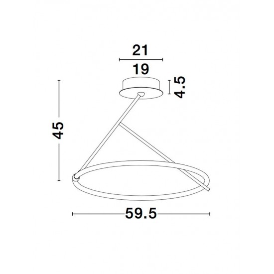 Pendul JANUS Nova Luce Modern, Led, 9892161, Grecia