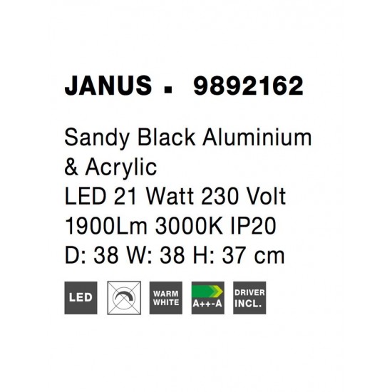 Pendul JANUS Nova Luce Modern, Led, 9892162, Grecia