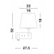 Aplica de Citit SAVONA Nova Luce Modern, Led/E27, 9919151, Grecia