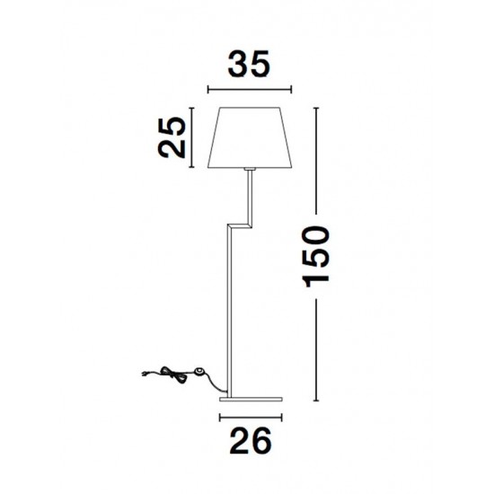 Lampadar SAVONA Nova Luce Modern, E27, 9919153, Grecia