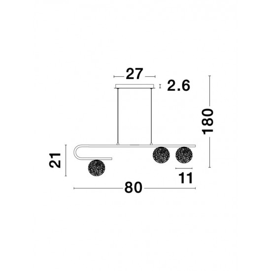 Suspensie MIRANO Nova Luce Modern, G9, 9960272, Grecia