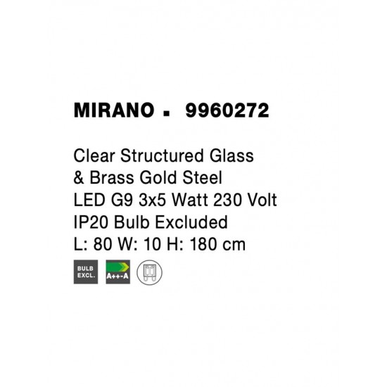 Suspensie MIRANO Nova Luce Modern, G9, 9960272, Grecia