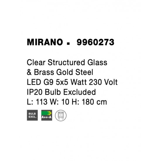 Suspensie MIRANO Nova Luce Modern, G9, 9960273, Grecia