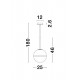 Pendul CANTONA Nova Luce Modern, E27, 9960612, Grecia