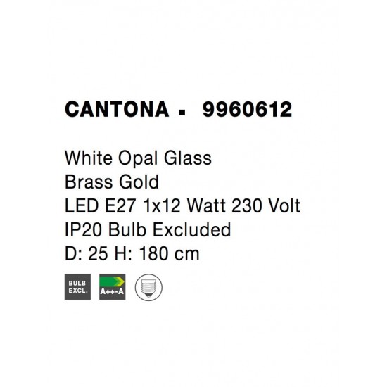 Pendul CANTONA Nova Luce Modern, E27, 9960612, Grecia
